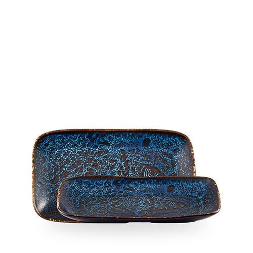 Vassoio Profondo Natural 26 x 15 cm Fresco Shappire Blue - Churchill