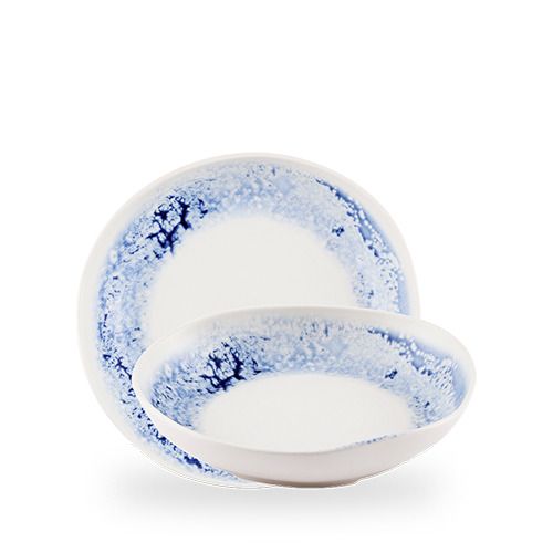 Ciotola Profonda Natural 25 cm Inked Collection Fresco Blue - Churchill