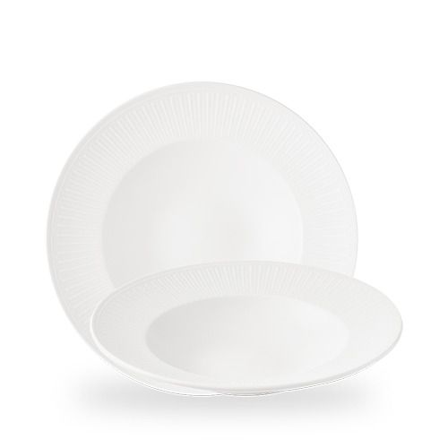 Piatto Fondo Con Falda Grande 28 cm Inked Collection Era White - Churchill