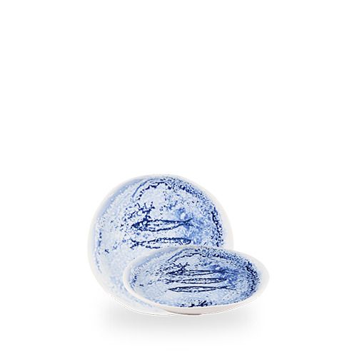 Piatto Organic Natural 16,5 cm Inked Collection Fresco Blue - Churchill