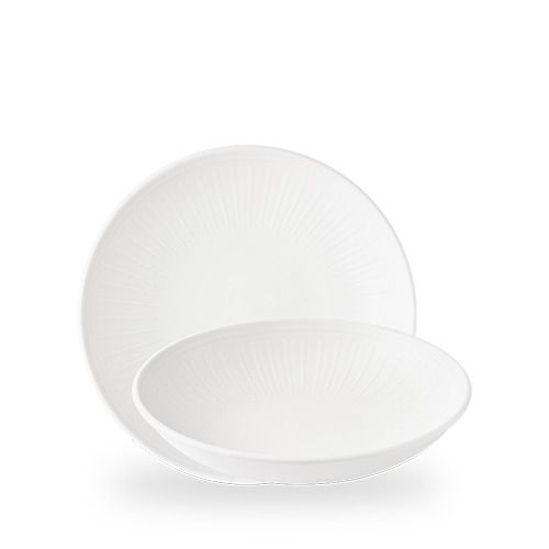 Piatto Fondo 24,8 cm Inked Collection Era White - Churchill