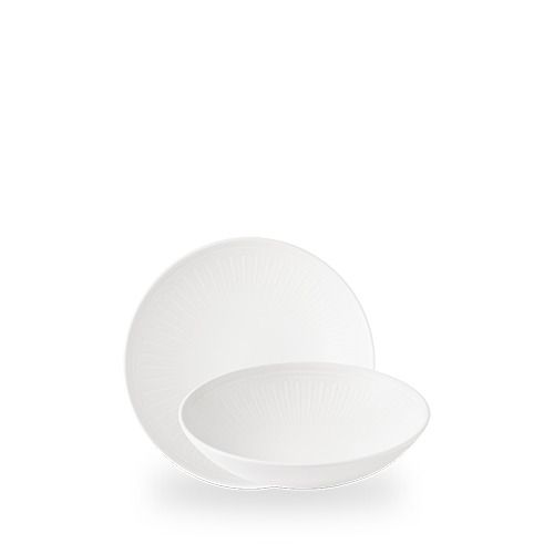 Piatto Fondo 18,2 cm Inked Collection Era White - Churchill