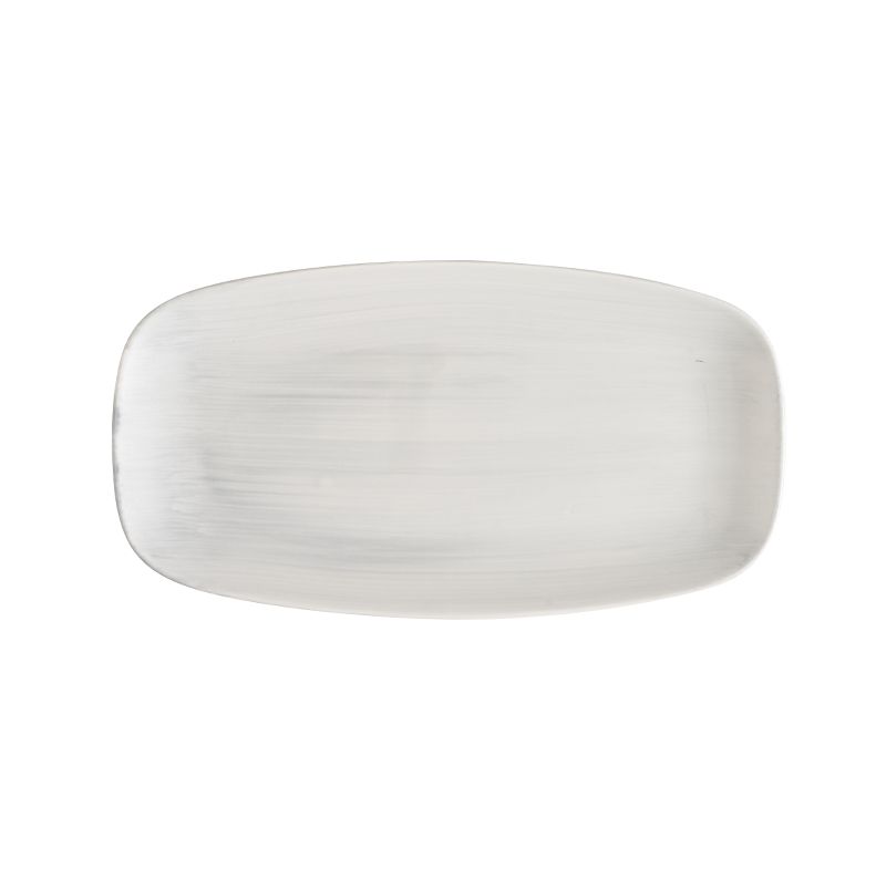 Piatto Oblungo 35,5 X 18,9 Cm Stonecast Canvas Grey - Churchill