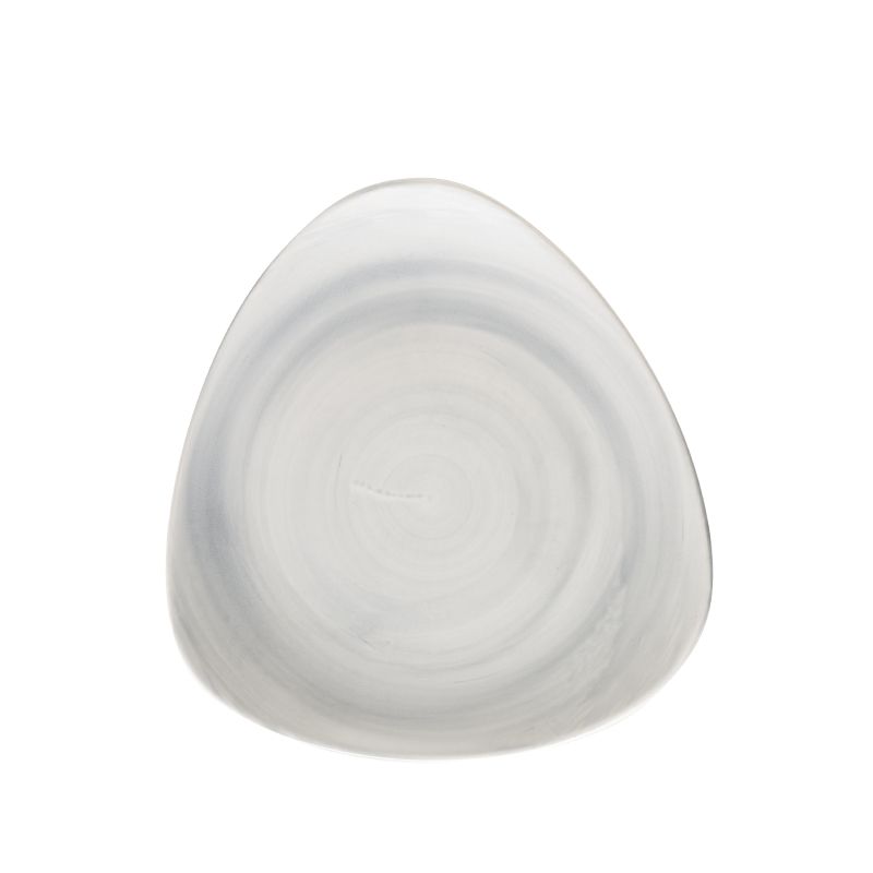 Piatto Triangolare 24,5 Cm Stonecast Canvas Grey - Churchill