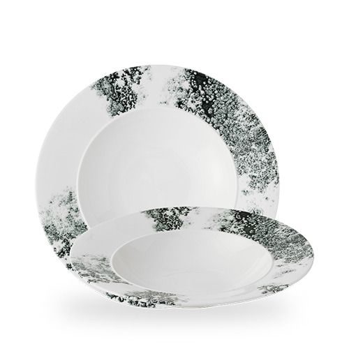 Piatto Fondo Con Falda 28 cm Ambience Smoke Black - Churchill