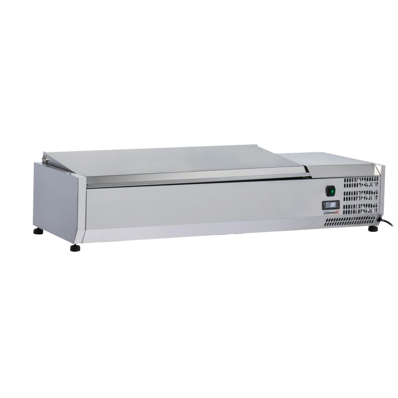 Saladette da Banco con Coperchi 3 x GN 1/3 + 1 GN 1/2 - Casselin