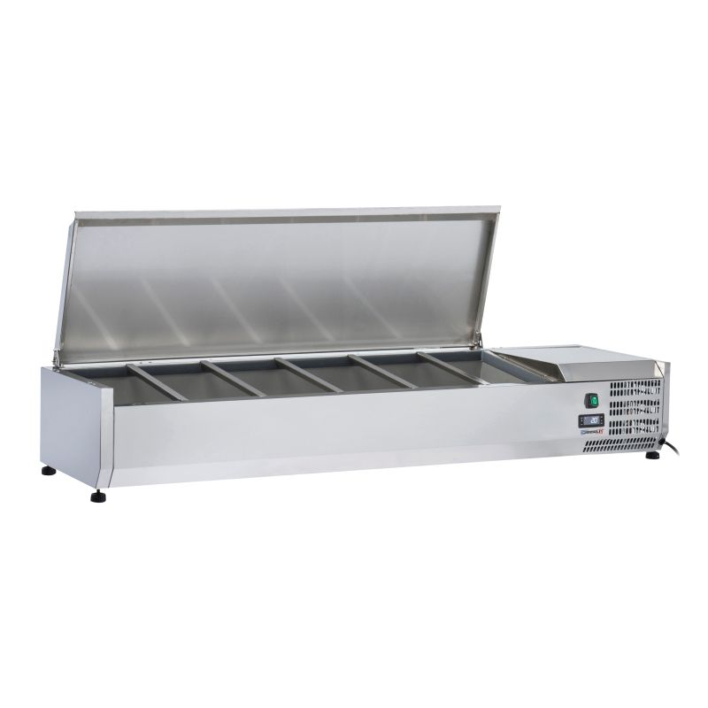 Saladette da Banco con Coperchi 5 x GN 1/3 + 1 GN 1/2 - Casselin