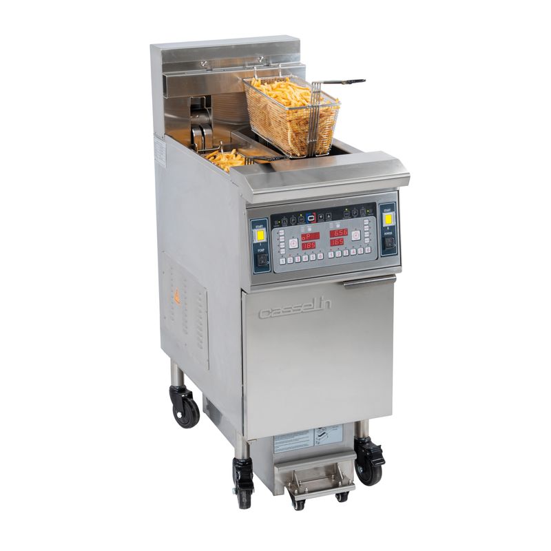 Friggitrice Elettrica con Sistema di Filtraggio Olio 2 x 12 l 17kw - Casselin