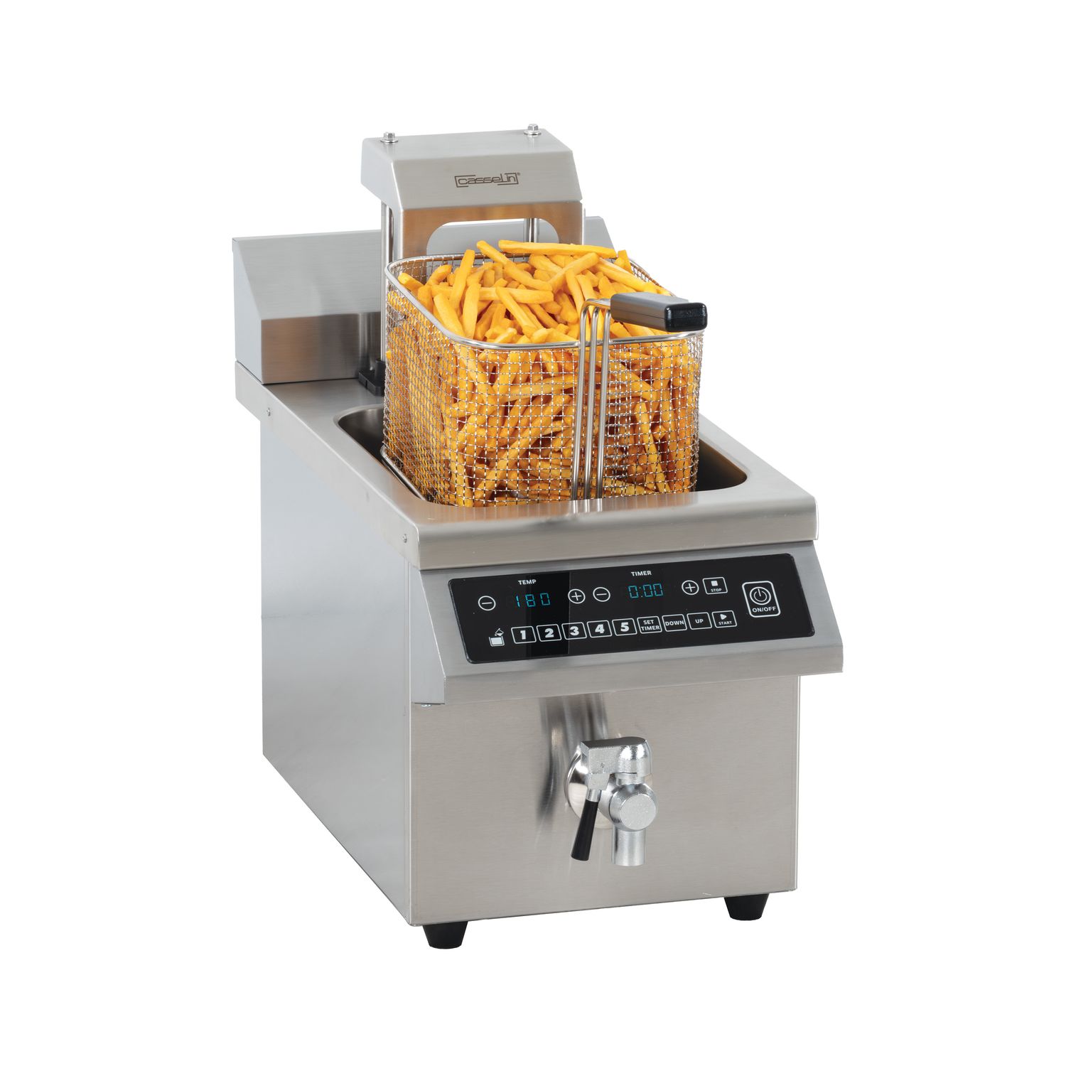 Friggitrice Ad Induzione Con Scarico E Sollevamento Automatico 8 l - Casselin