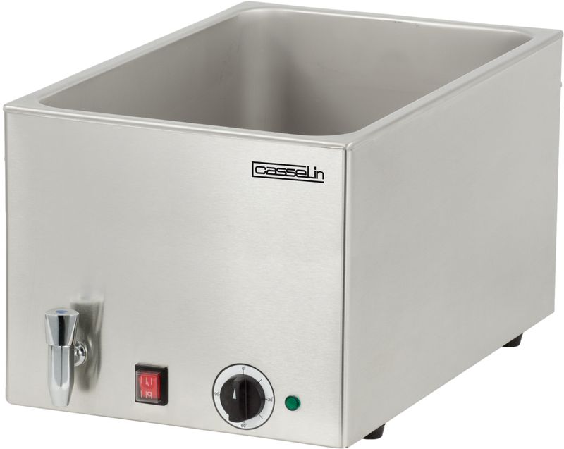 Bagnomaria con Rubinetto di Scarico GN 1/1 - 200 mm - 1,3 kW - Casselin