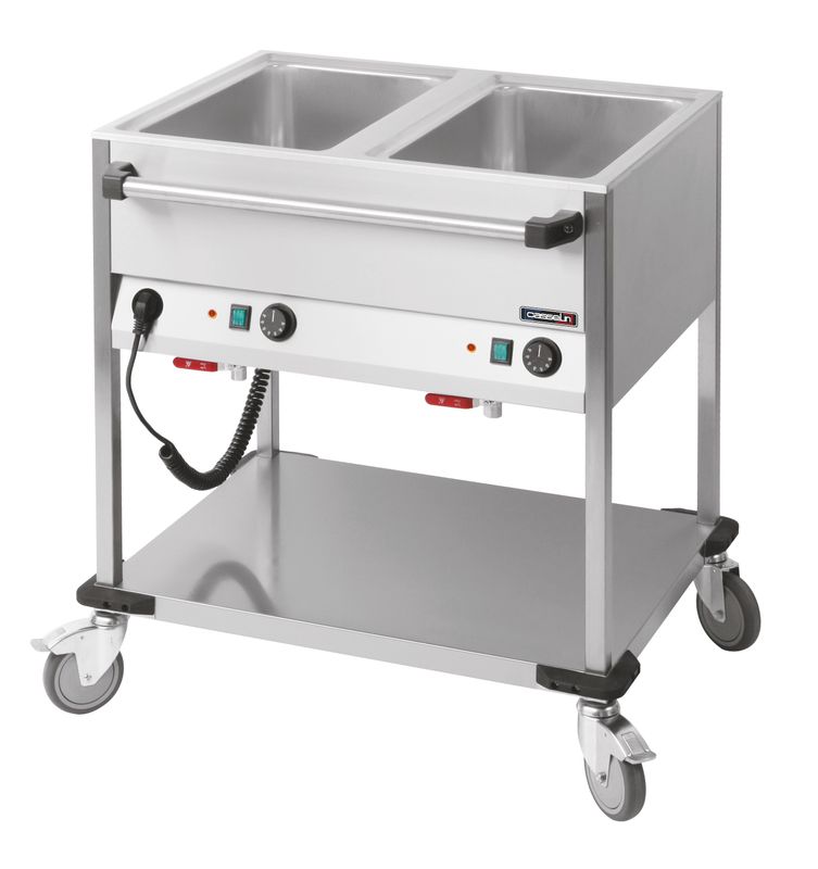 Carrello Bagnomaria 2 Vasche Orizzontali 2 x GN 1/1 - Casselin