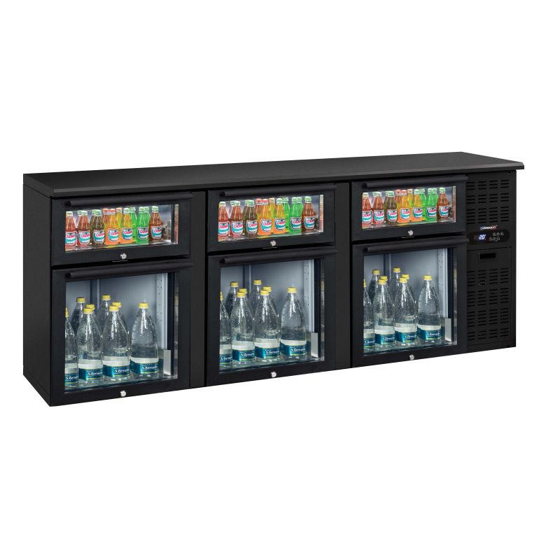 Back Bar 3 x 2 Cassetti Misto Vetro - Casselin