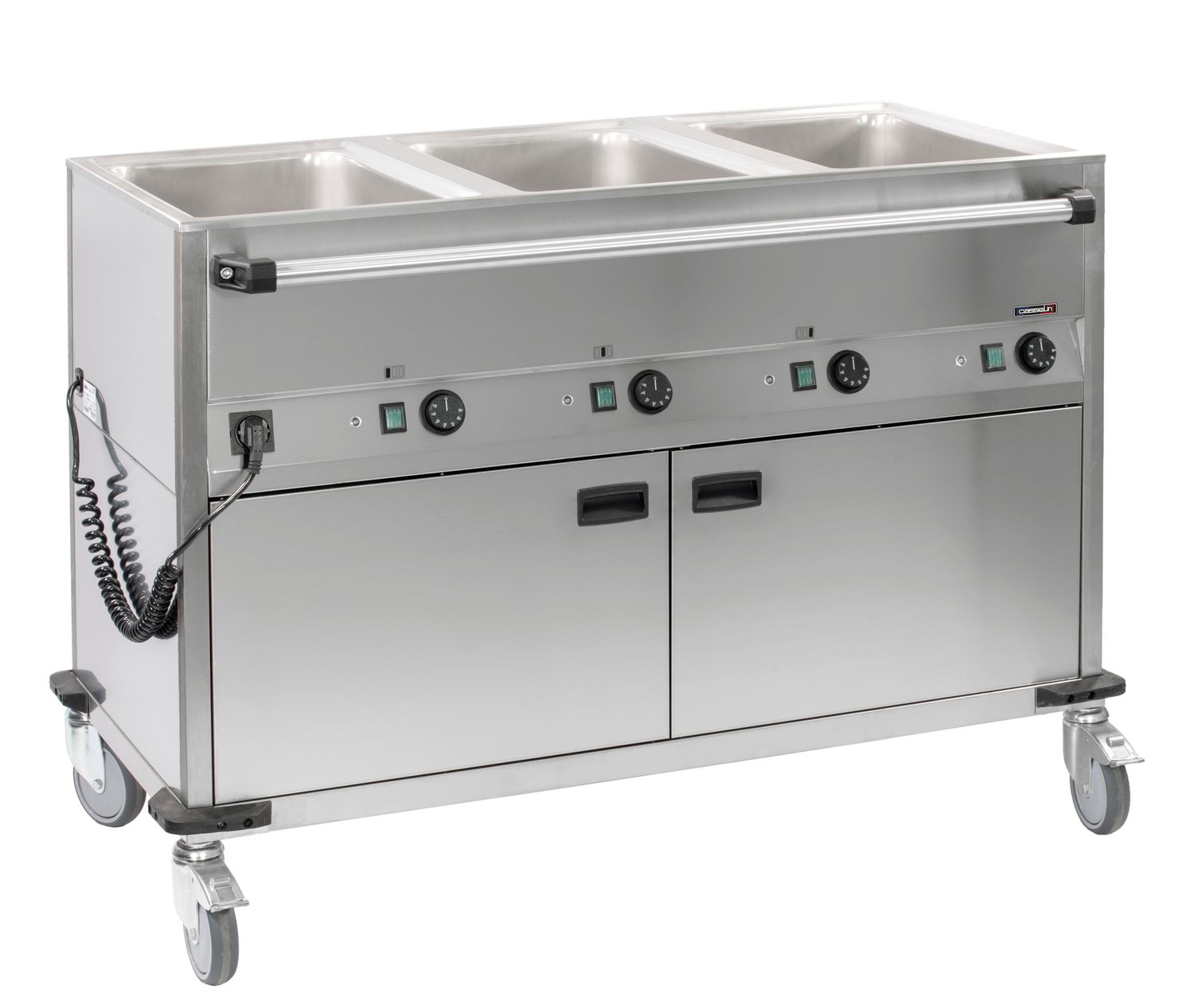 Carrello Bagnomaria Trasversale con Base Orizzontale Riscaldata 3 x GN 1/1 - Casselin
