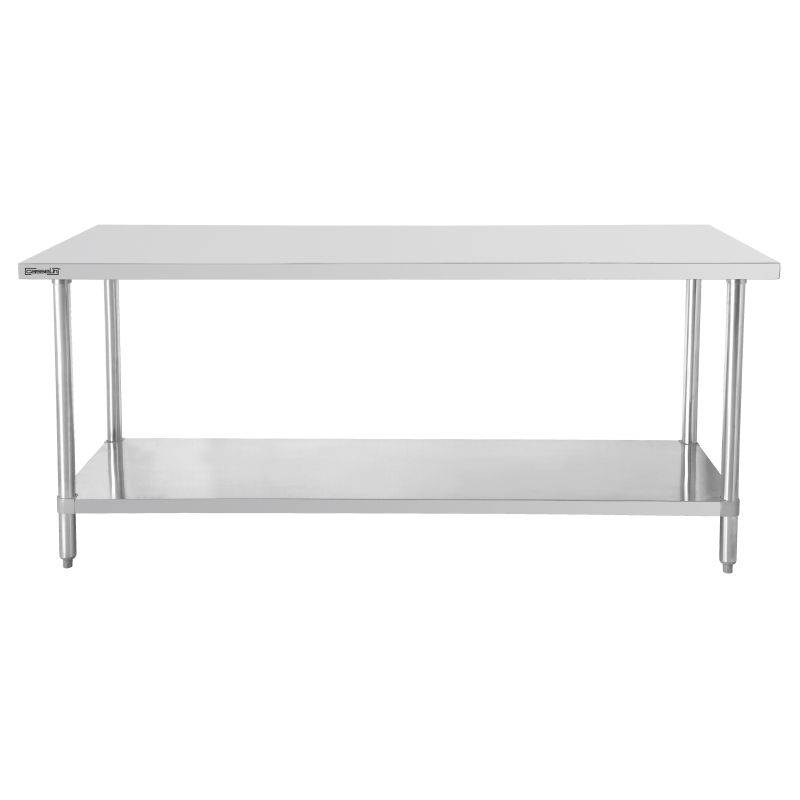 Tavolo da Lavoro inox 600 con Ripiano AISI 304 - Casselin