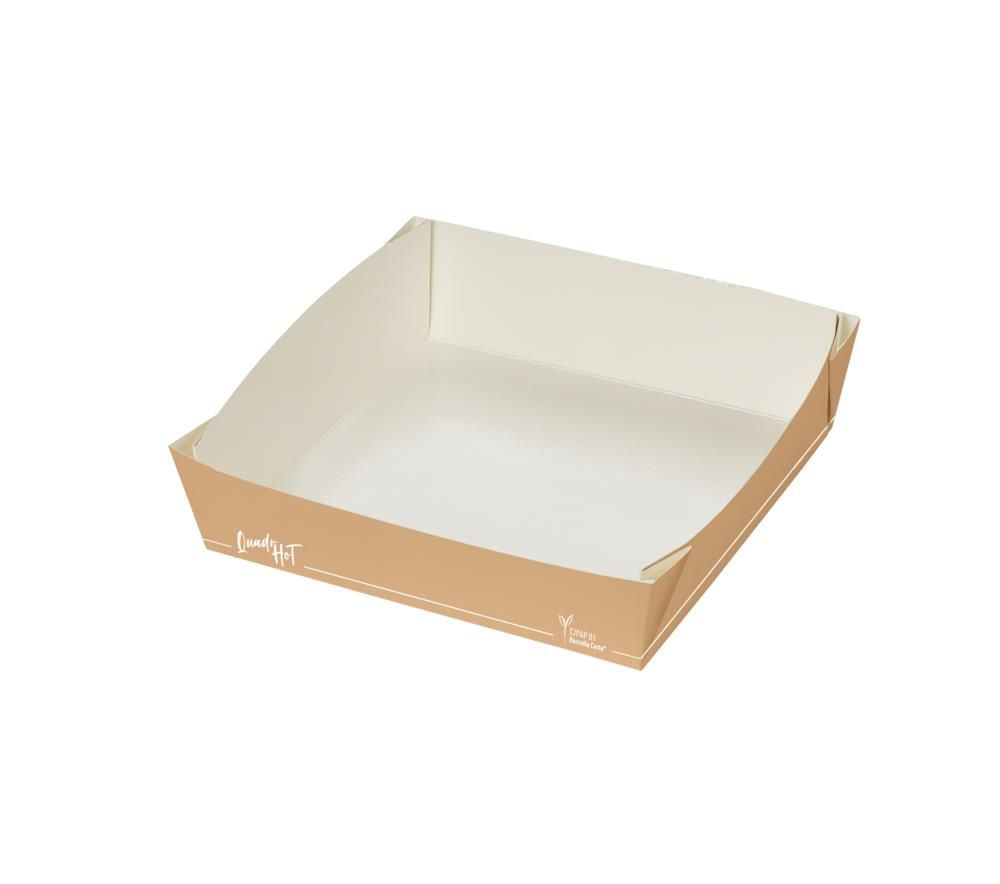 Set 300 Vaschetta in carta 21 x 21 cm Quadr-Hot - Byo