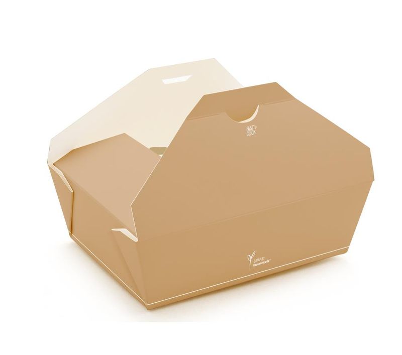 Set 200 Box take away rettangolare in carta 21,5 x 16,2 cm - Byo