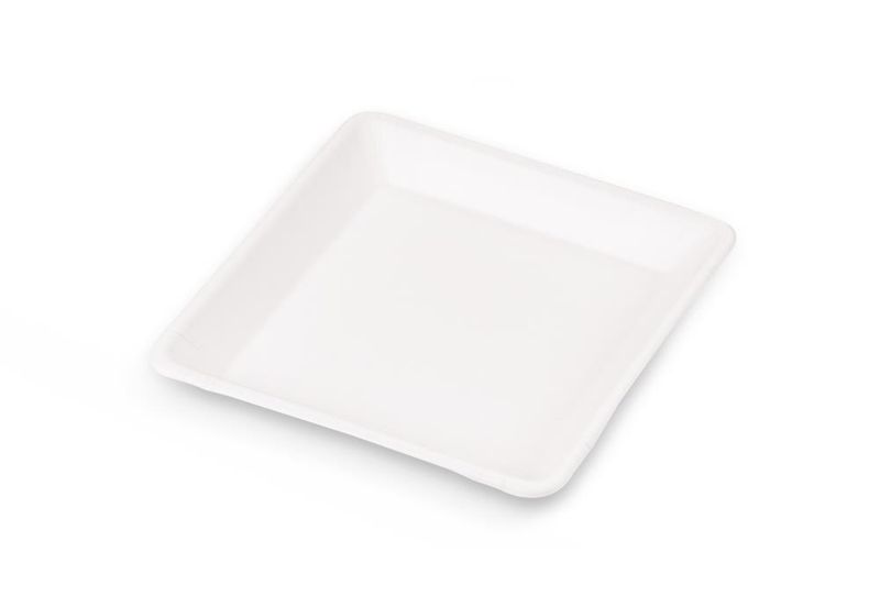 Set 1000 Piatto piano quadrato in polpa 20 x 20 cm Shiq - Byo