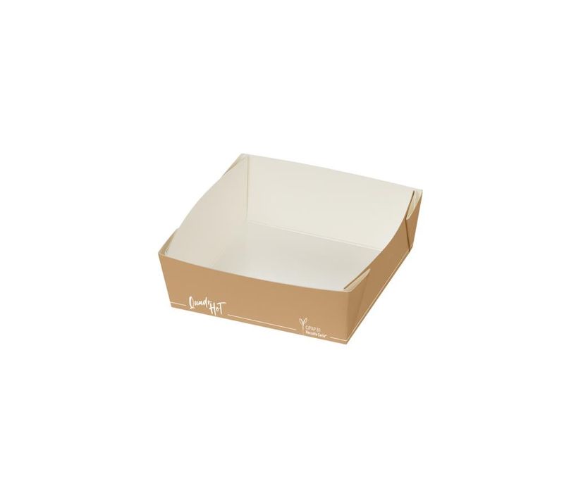 Set 300 Vaschetta in carta 13,5 x 13,5 cm Quadr-Hot - Byo