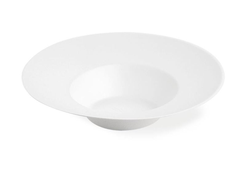 Set 500 Piatto fondo a capello di prete in polpa 22,5 cm Gourmet - Byo
