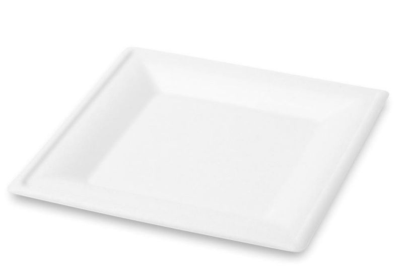 Set 500 Piatto piano quadrato in polpa 26 x 26 cm Classic - Byo