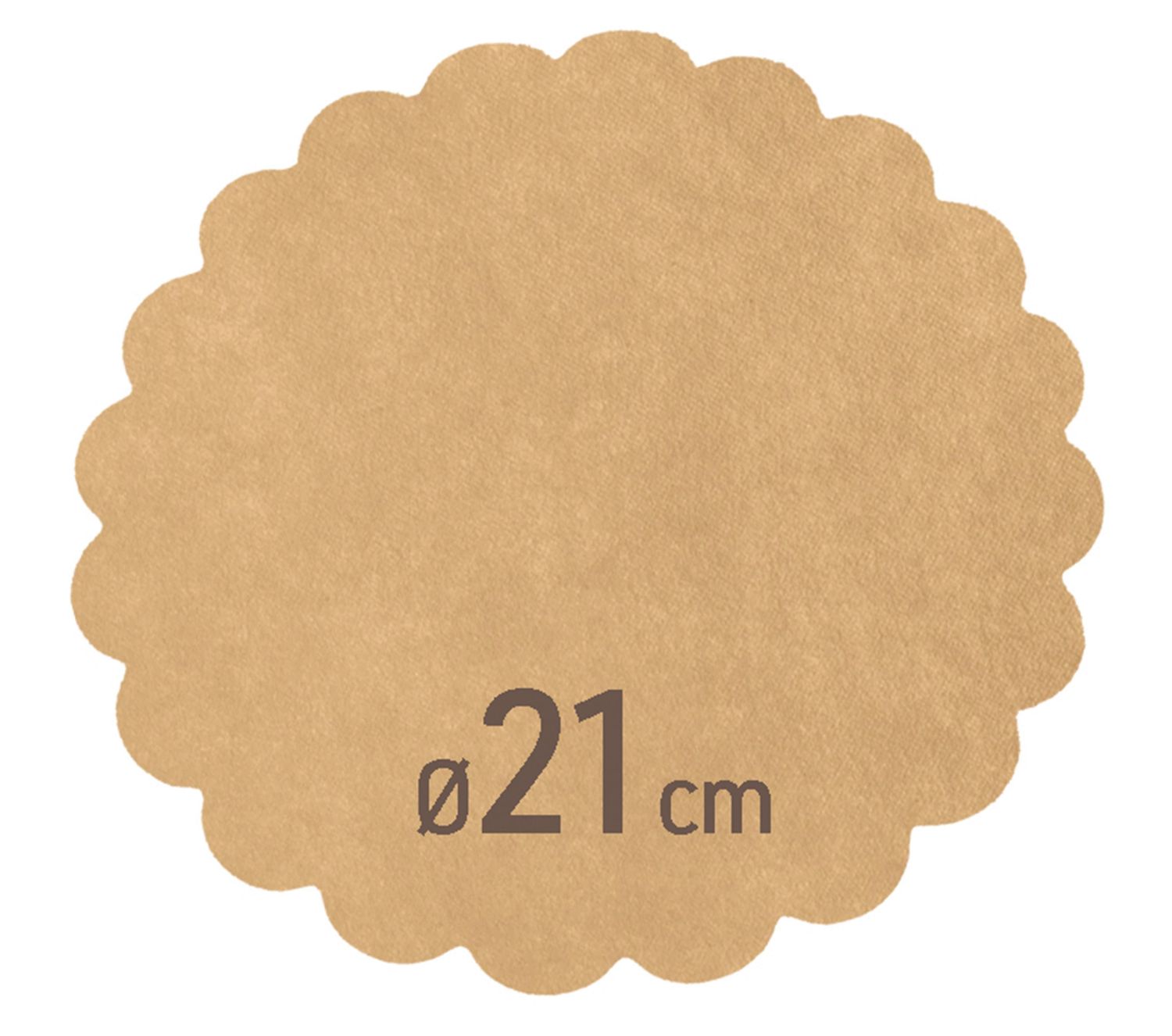 Set 2000 Carta fritto tonda in paglia 80 gms 21 cm - Byo