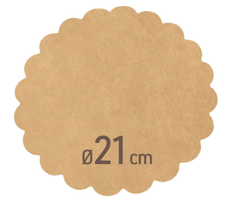Set 2000 Carta fritto tonda in paglia 80 gms 21 cm - Byo