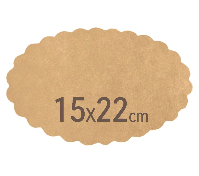 Set 3000 Carta fritto ovale in paglia 80 gms 15 x 22 cm - Byo