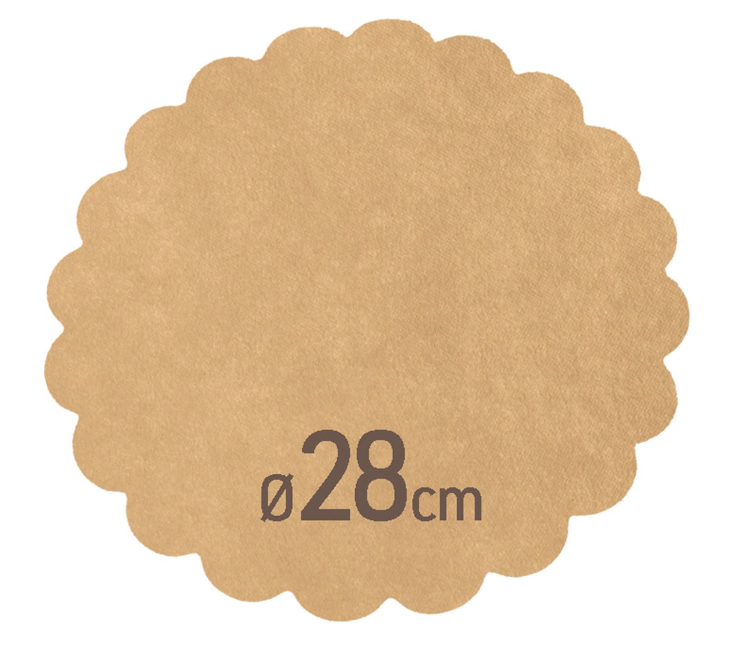 Set 1200 Carta fritto tonda in paglia 80 gms 28 cm - Byo