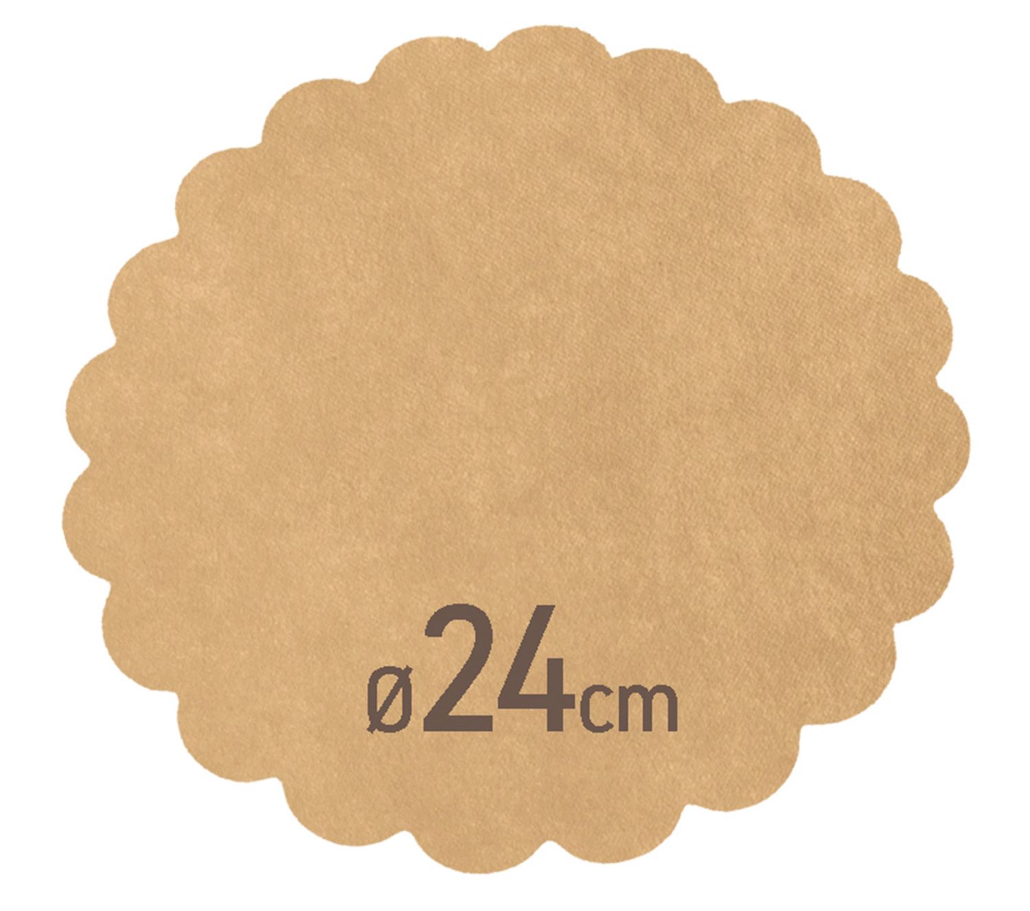 Set 2000 Carta fritto tonda in paglia 80 gms 24 cm - Byo