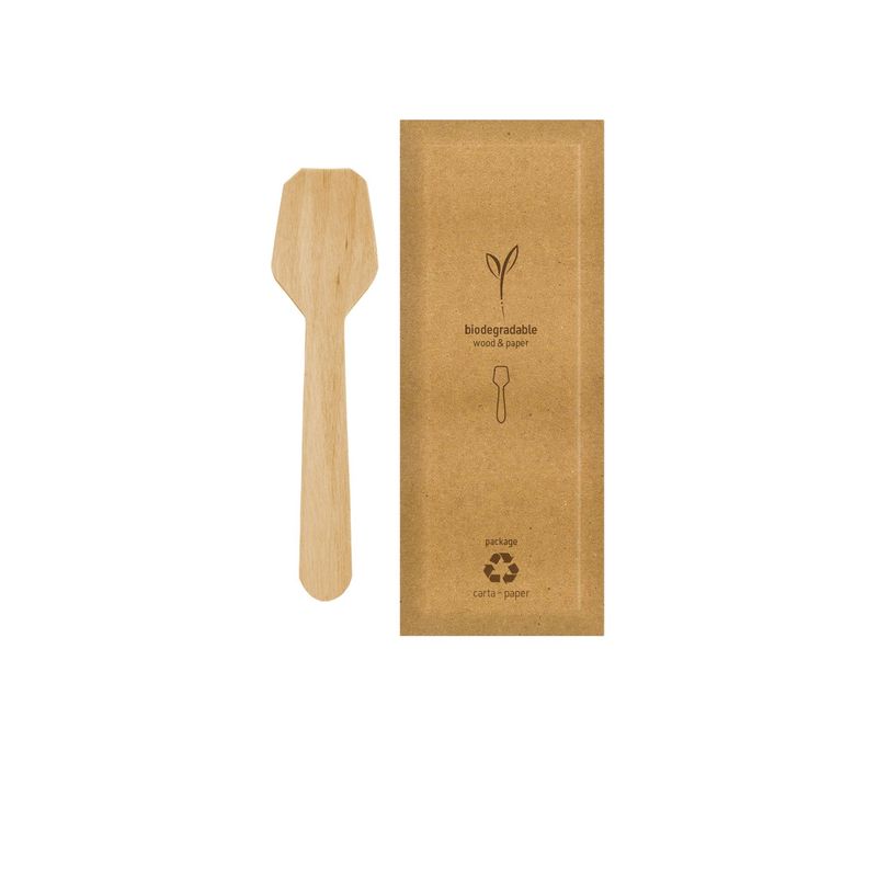 Set 1000 Paletta gelato imbustata in legno 9,6 cm - Byo