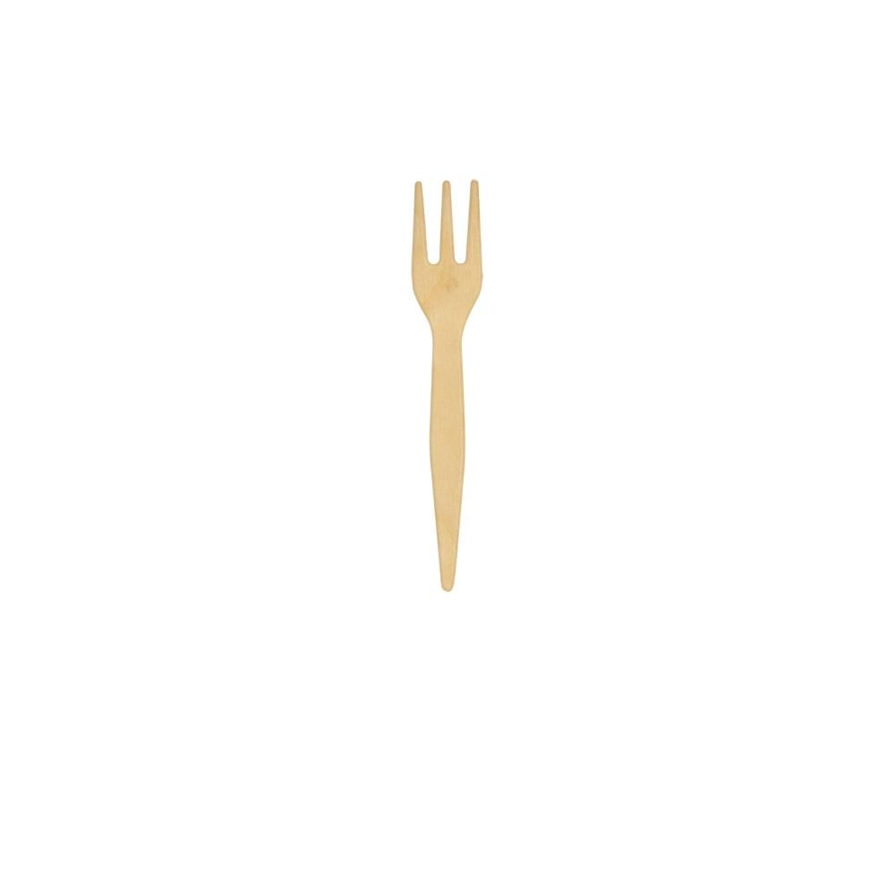 Set 2500 Forchettina fingerfood a 3 punte in legno 8,5 cm - Byo