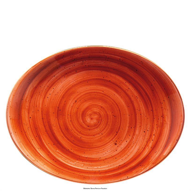 Piatto Ovale 31 x 24 cm Aura Terracotta Moove - Bonna