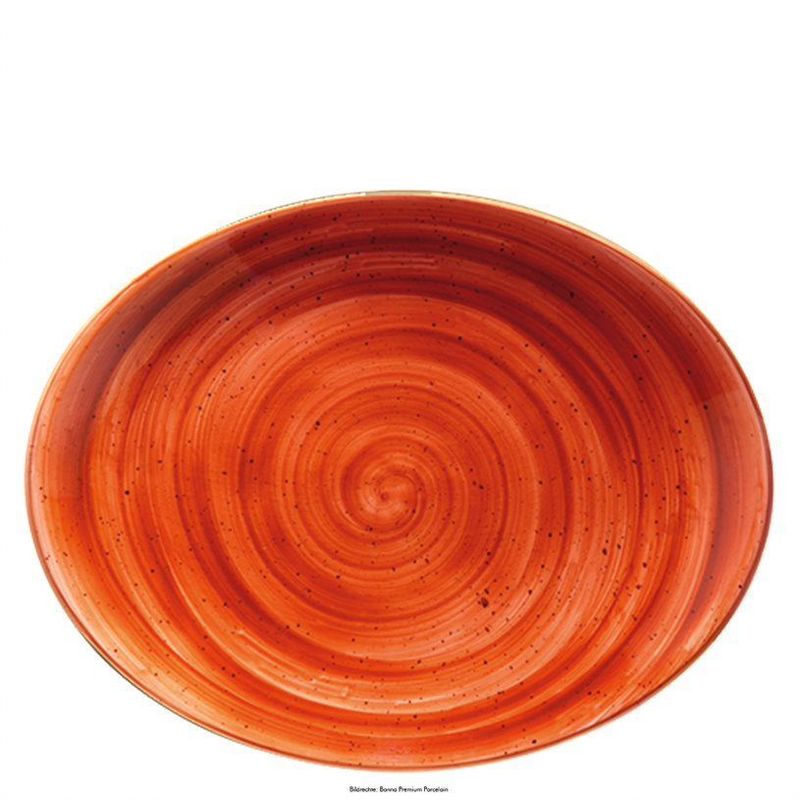Piatto Ovale 31 x 24 cm Aura Terracotta Moove - Bonna