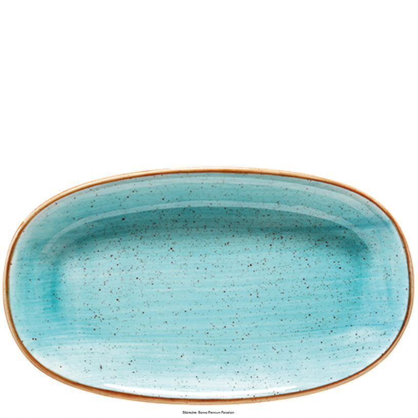 Piatto Ovale 24 x 14 cm Aura Aqua Gourmet - Bonna