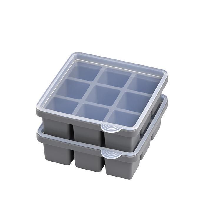 Set 2 stampi per cubetti ghiaccio con coperchio 15,5 cm - APS