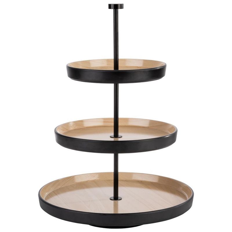 Etagère 3 piani "Frida" 32 x 32 cm Nero - APS