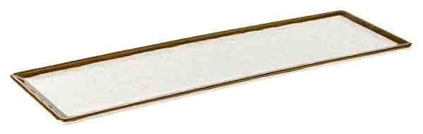 Vassoio GN "Stone Art" 16,2 x 53 cm Bianco, Marrone - APS