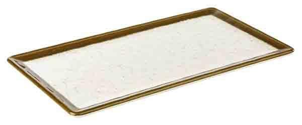 Vassoio GN "Stone Art" 17,6 x 32,5 cm Bianco, Marrone - APS