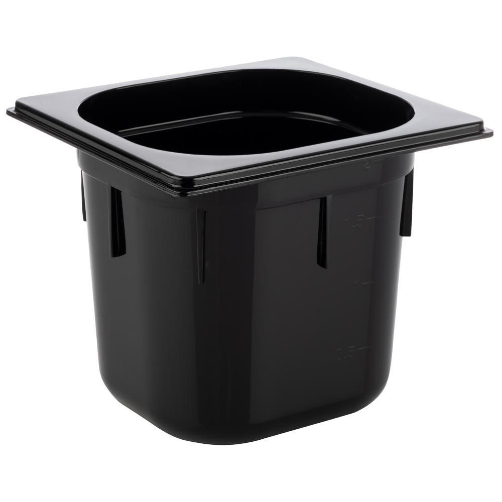 Contenitore GN 1/6 16,2 x 17,6 cm 2,2L Nero - APS