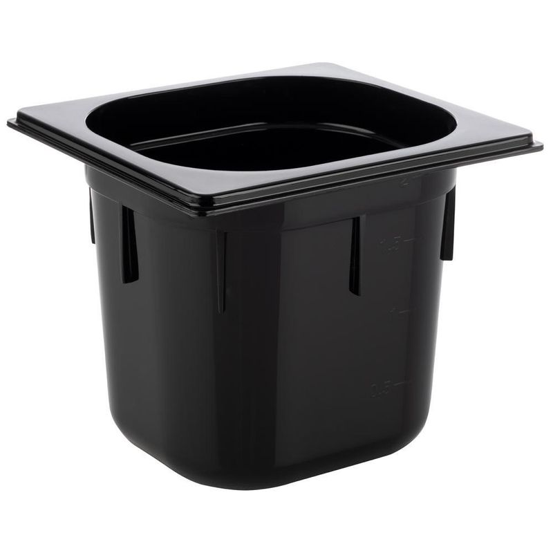 Contenitore GN 1/6 16,2 x 17,6 cm 2,2L Nero - APS