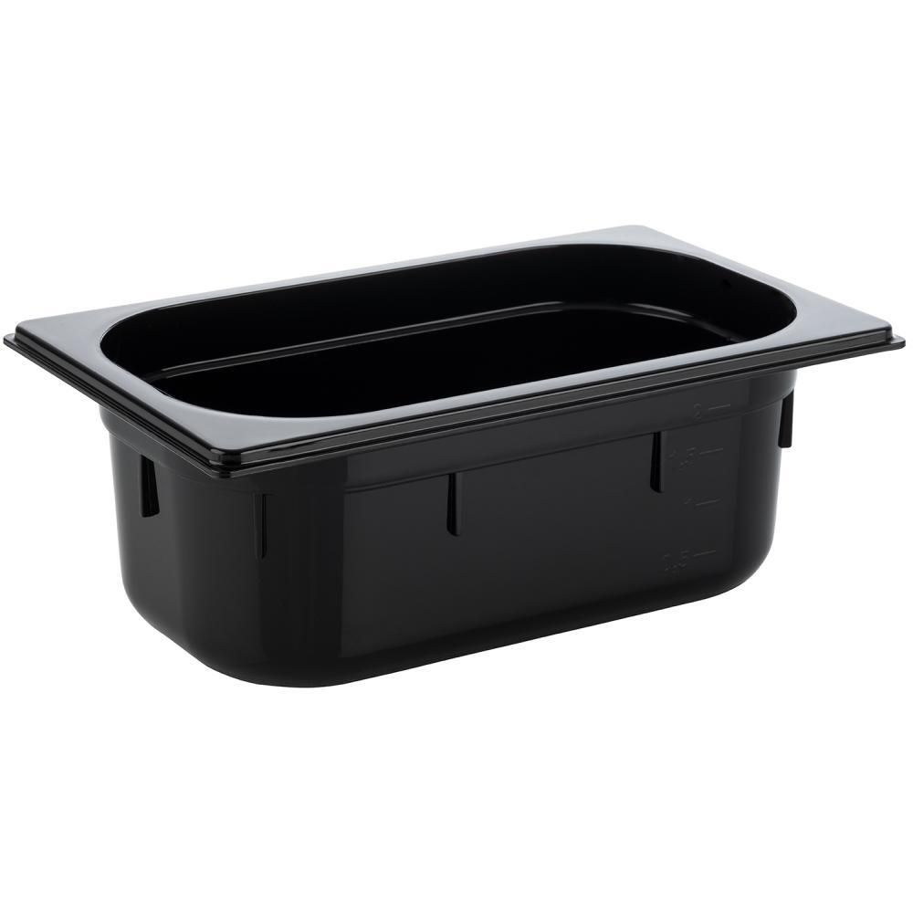 Contenitore GN 1/4 16,2 x 26,4 cm 2,5L Nero - APS