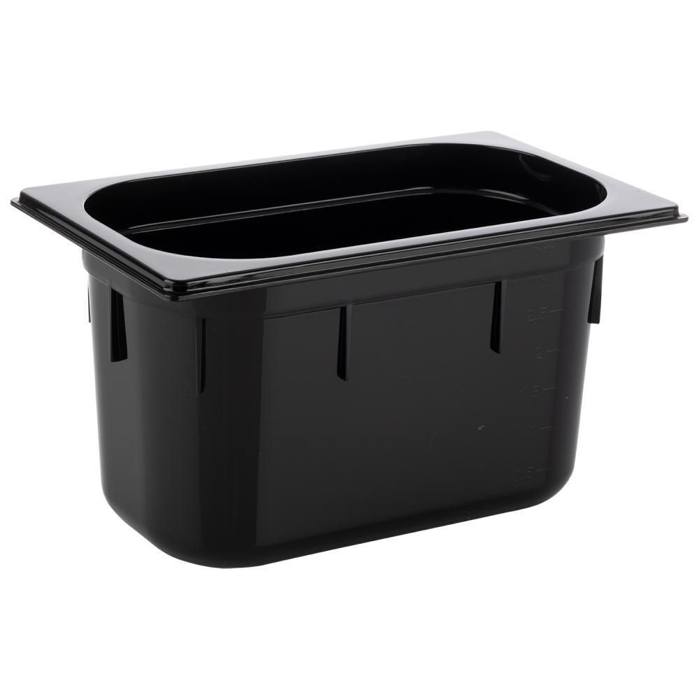 Contenitore GN 1/4 16,2 x 26,4 cm 3,7L Nero - APS