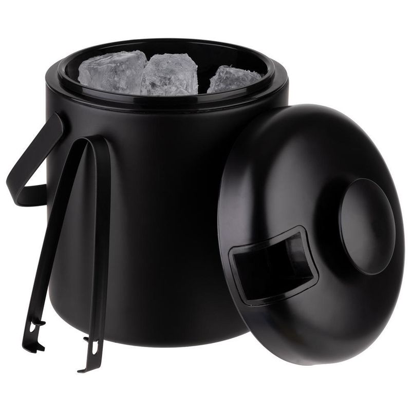 Set secchiello ghiaccio "Polar" 15 x 15,5 cm Nero - APS
