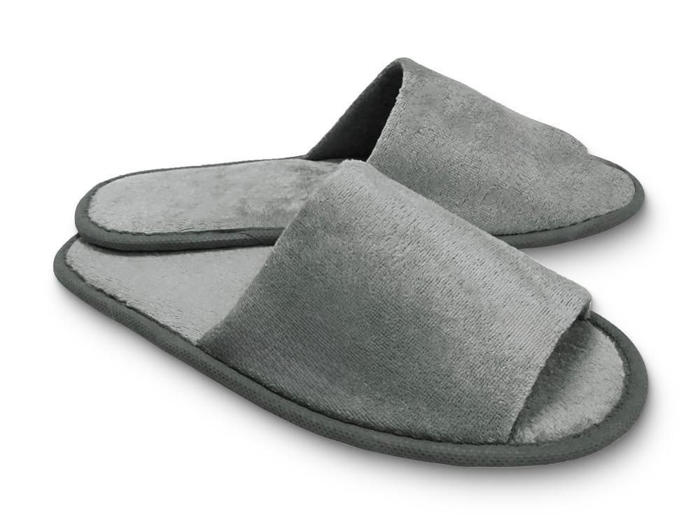 Pantofole con punta aperta 28 cm Grigio - Tirolix