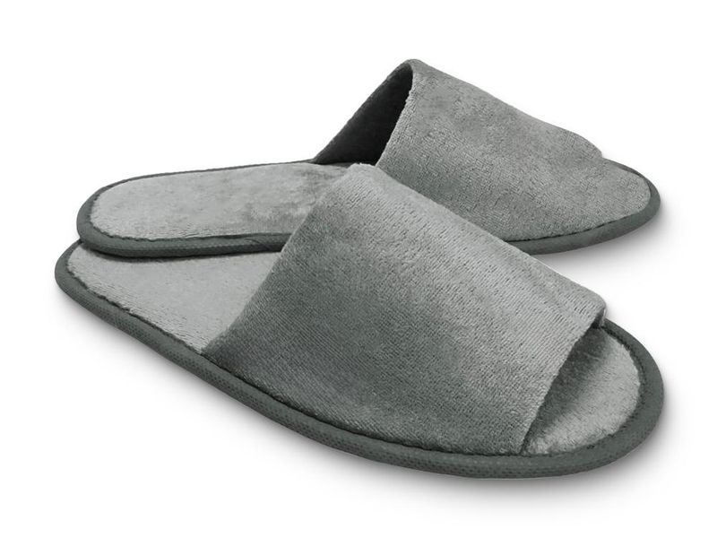 Pantofole con punta aperta 28 cm Grigio - Tirolix