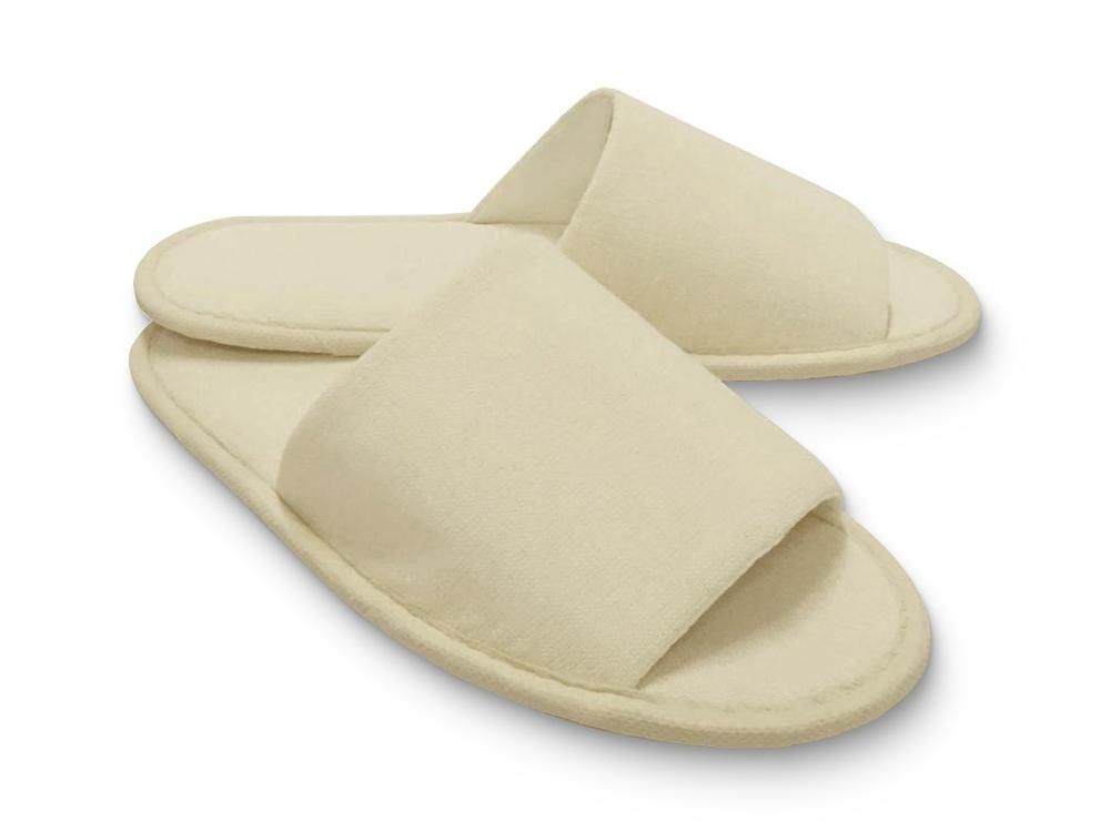 Pantofole con punta aperta 28 cm Beige - Tirolix