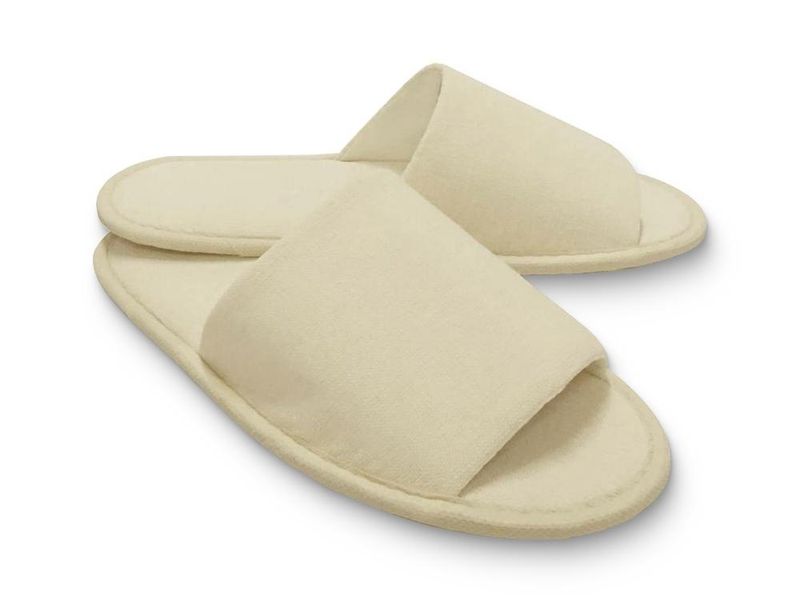 Pantofole con punta aperta 28 cm Beige - Tirolix