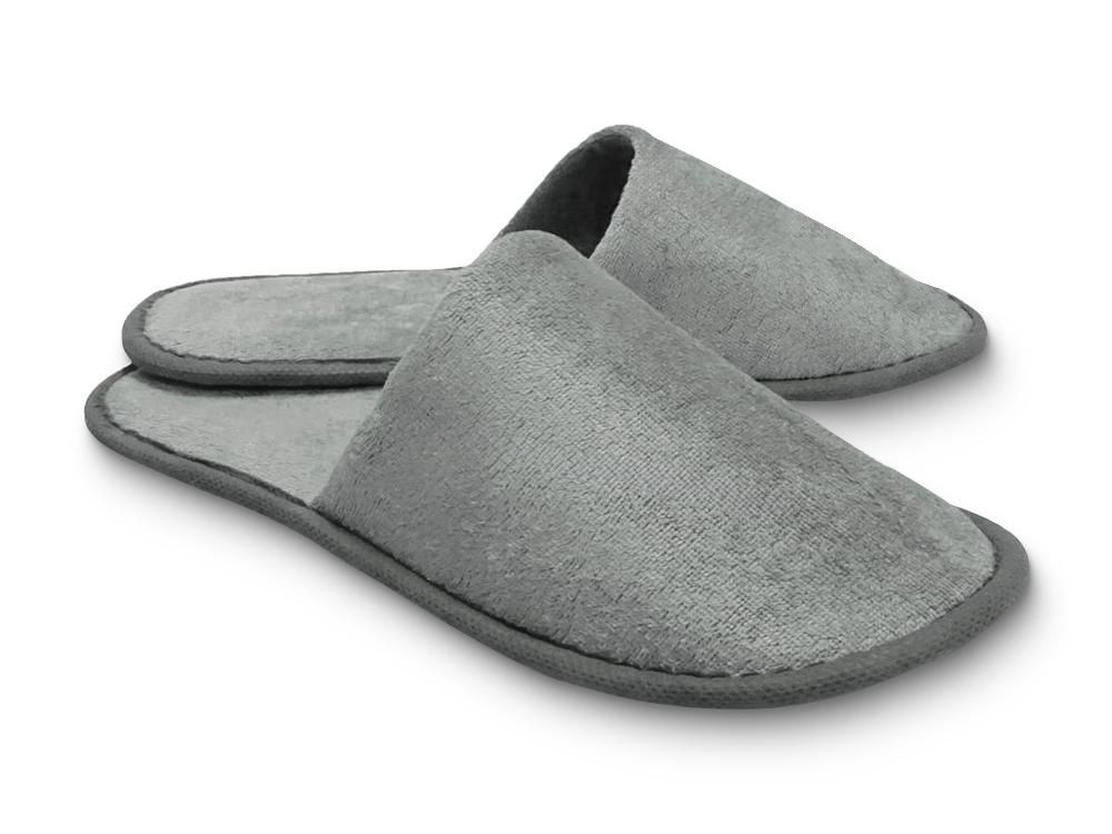Pantofole con punta chiusa 30 cm Grigio - Tirolix