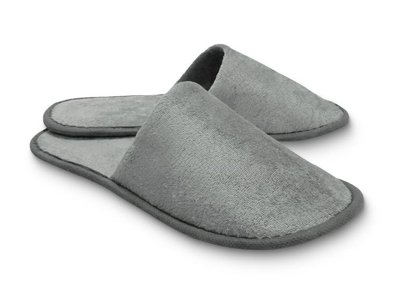 Pantofole con punta chiusa 30 cm Grigio - Tirolix