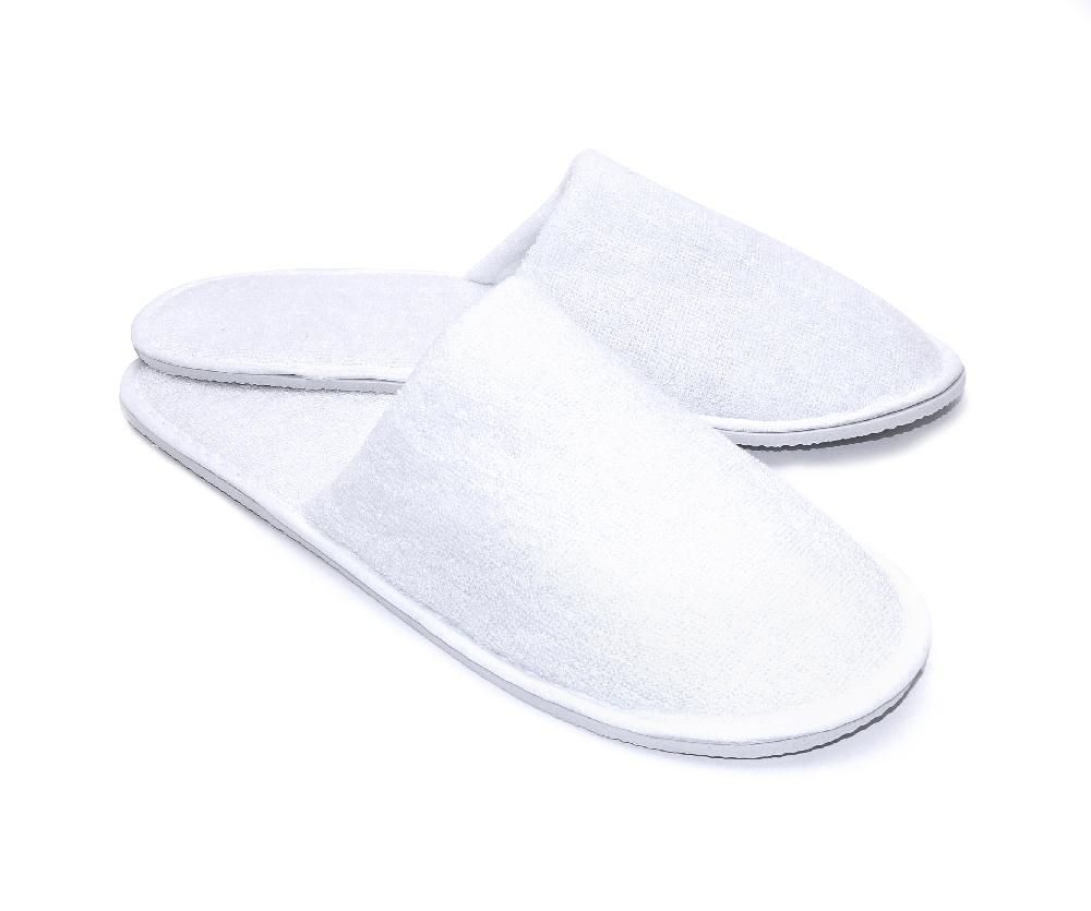 Pantofole in spugna con punta chiusa 30 cm Bianco - Tirolix